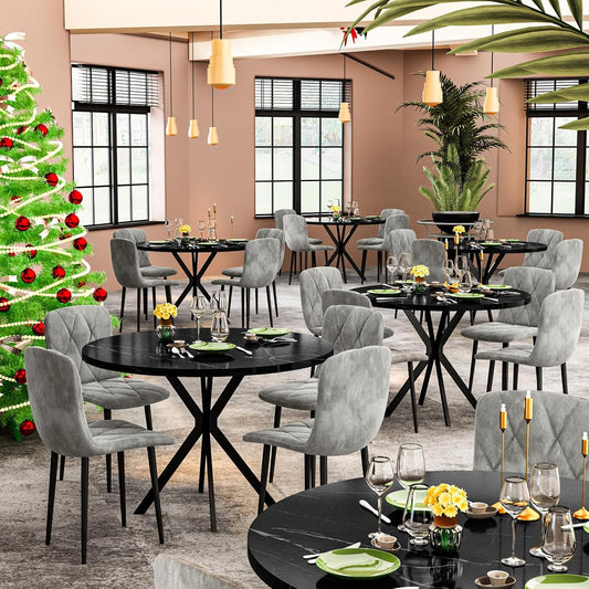 LTTROMAT Round Dining Table Set for 4