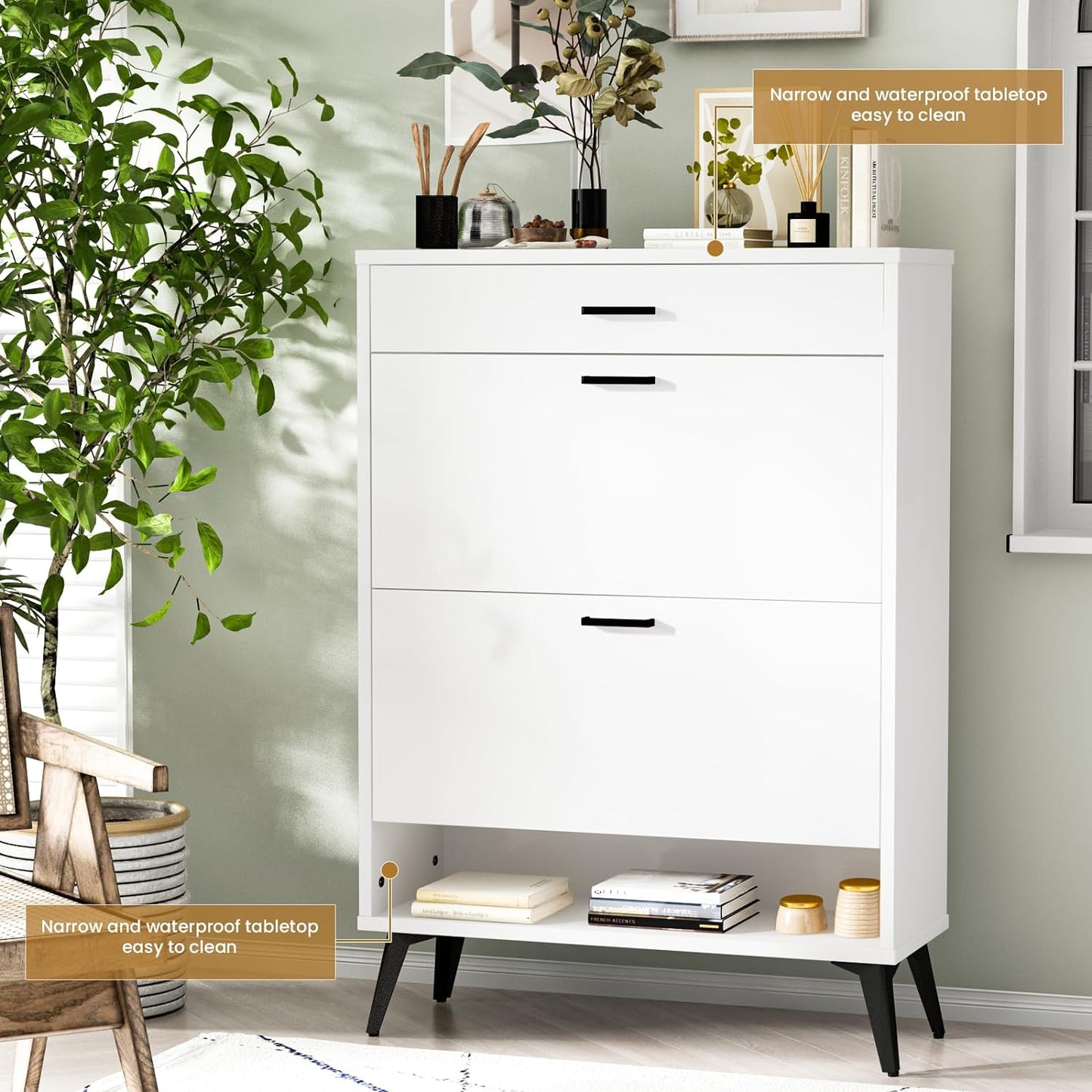 LTTROMAT Shoe Storage Cabinet for Entryway